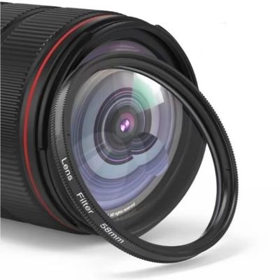 ZGYDNM Camera Filter Kaleidoscope Special Effects Photography Accessories SLR Lens Prism (Color : Hazy, Size : Add 55mm Adapter)
