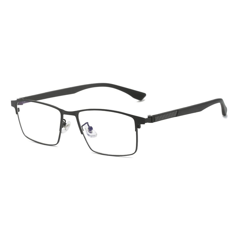 Cyxus Carbon Fiber 99% Blue Light Glasses Men Women, 23g Semi-rim Square Frame for Computer Gaming 8146