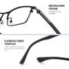 Cyxus Carbon Fiber 99% Blue Light Glasses Men Women, 23g Semi-rim Square Frame for Computer Gaming 8146 view 4