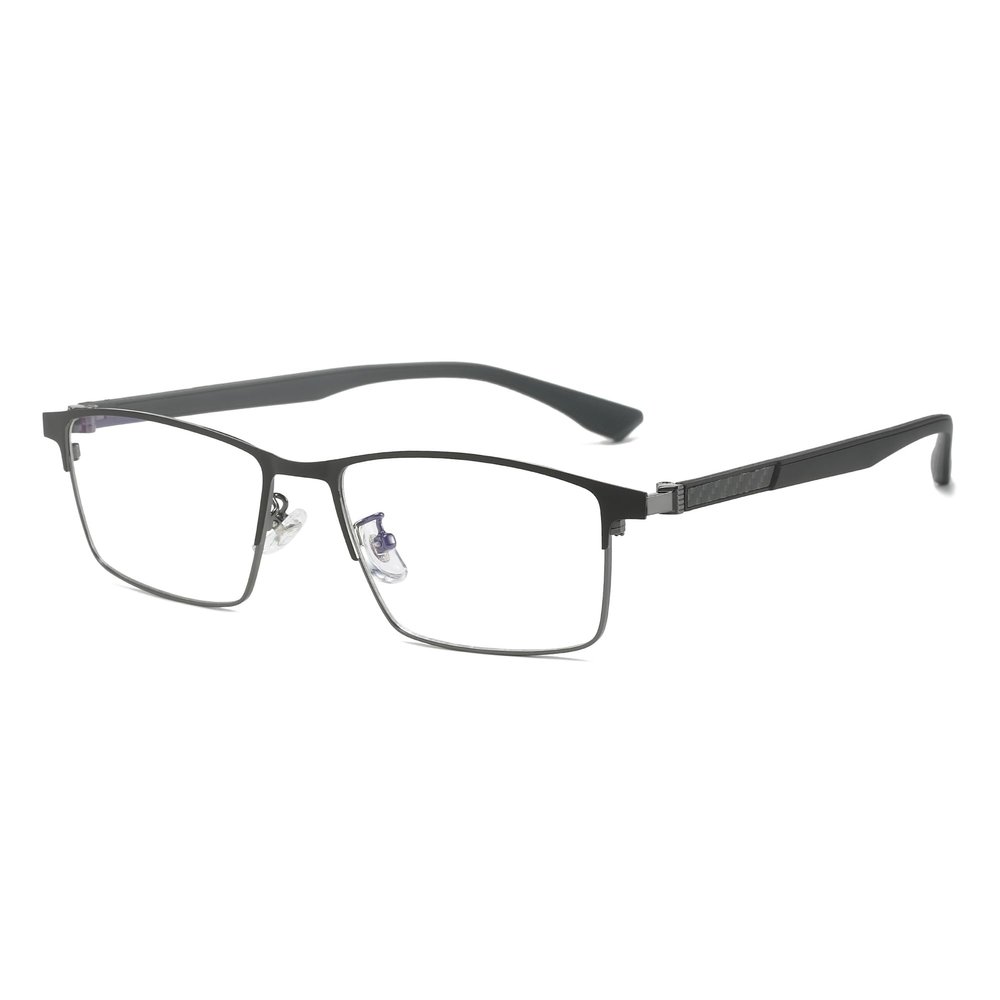 Cyxus Carbon Fiber 99% Blue Light Glasses Men Women, 23g Semi-rim Square Frame for Computer Gaming 8146