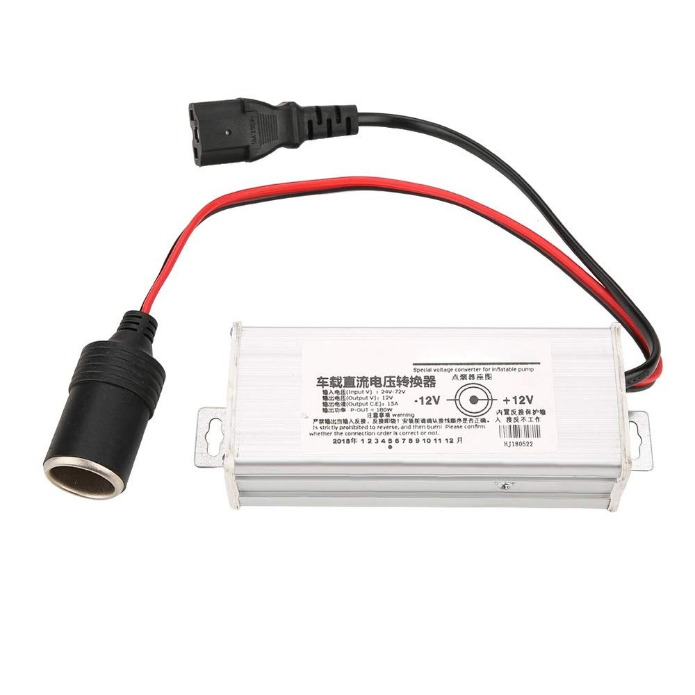 NDNCZDHC Car Power Converter Module 24V-72V to 12V 15A Cigarette Lighter Plug