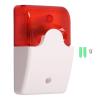 12V Strobe Siren, Red Light Sound Flash Buzzer Siren with LED Flashing Light Fire Alarm Siren Home Security Alarm System for House Store view 1