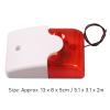 12V Strobe Siren, Red Light Sound Flash Buzzer Siren with LED Flashing Light Fire Alarm Siren Home Security Alarm System for House Store view 2