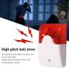 12V Strobe Siren, Red Light Sound Flash Buzzer Siren with LED Flashing Light Fire Alarm Siren Home Security Alarm System for House Store view 4