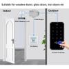 OBO HANDS Stand-Alone Waterproof Door Access Control System Kit with 180KG/350lbs Electric Magnetic Lock + Power Supply+Door Exit Button+10pcs Blue Keyfobs view 2