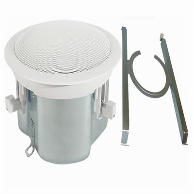 OWI ICM4 in-Ceiling Speaker 4 Inch 2-Way, 70V and 8 Ohms Combination, Includes 2 Speakers, Built-in Enclosure (Metal Backcan) and T-Bar Brackets; Sold and Packed in Pairs
