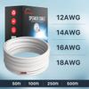 Cables Direct Online 16/4 100FT Speaker Cable Oxygen Free Copper, CL3 CMR in-Wall Rated, White Jacket, OFC Strands Compatible with Home Theater, Low Voltage view 2