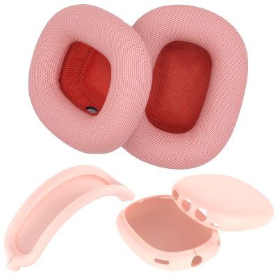 NovemFoal for AirPods Max Case Cover,Ear Pad/Anti-Scratch Ear Cups Cover/Headband Cover for AirPods Max Silicone,Skin Scratch Proof for Air Max Total Protection combinatorial (Pink Suite)