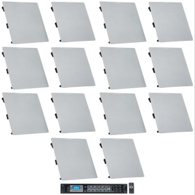 Rockville (14) WA6570 6.5" 70V Commercial/Restaurant in-Wall Speakers 40W/20W/10W/5 Bundle with (1) RCS650-6 650 Watt 6 Zone 70v Commercial/Restaurant Amplifier/Bluetooth (8 Items)