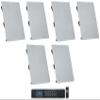 Rockville (6) WA6570 6.5" 70V Commercial/Restaurant in-Wall Speakers 40W/20W/10W/5 Bundle with (1) RCS350-6 350 Watt 6 Zone 70v Commercial/Restaurant Amplifier/Bluetooth (4 Items) view 1