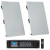 Rockville WA6570 Bundle: (2) 6.5 in 70V in-Wall Speakers, 40/20/10/5 Watt taps, RCS180-6 180-Watt 6-Zone Bluetooth Amplifier, for Restaurants Bars Cafes, 3-Items view 1