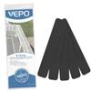 Orthodek Anti Slip Stair Treads, Pre Cut (2" x 12") 5 Pack, Non-Skid High Traction Safety Step Grips with Marine Grade Peel and Stick Adhesive Back view 1
