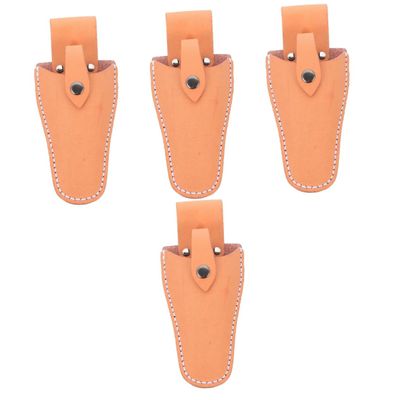 DOITOOL 4pcs Cattlehide Scissor Cover Pliers Carrier Garden Shears Pruning Grafting Tool Multifunctional Hair Scissor Protective Cover