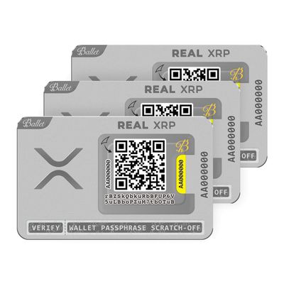 Ballet XRP Cold Storage Wallet Card 3-Pack - Stainless Steel, Offline