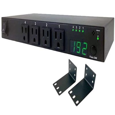 Premium 4-Port Remote Power PDU with Rack Mounting Kit Included - Multiple Control Thru Network, WAN/Internet, Phone, API, HTTP/HTTPS Commands Or RS232 Serial Port