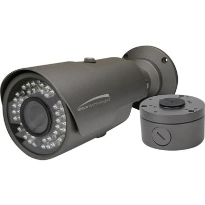 Speco HT7040TM 2MP IR Bullet Camera with Junction Box, 2.8-12mm Motorized Lens, Dark Gray