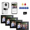 Wired Video Doorbell Apartment Intercom with 7 inch Touch Monitor System,1080P Doorphone Door Camera,TUYA WiFi Smart Home Video Intercom Door Phone Kits for Home Villa (1 doorbell+4 Monitor) view 1