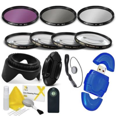 67MM Filter KIT +4 Macro Lens KIT + Remote + Hood +USB for Nikon CoolPix P900, P950 Digital Camera