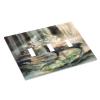 Tewujay Decorative Light Switch Covers 3 Toggle Mist Fairy Forest Deers Triple Toggle Wall Plate Decorative Switchplate Electrical Faceplate for Farmhouse Living Room Decor view 3