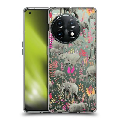 Head Case Designs Officially Licensed Micklyn Le Feuvre Little Elephants Animals 2 Gel Case [Military Grade Protection] Compatible with OnePlus 11 5G