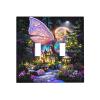 Tewujay Decorative Light Switch Covers Decorative 2 Toggle Butterfly Fairy Forest Double Toggle Wall Plate Dual Decorative Switchplate Electrical Faceplate view 1