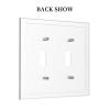 Tewujay Decorative Light Switch Covers Decorative 2 Toggle Butterfly Fairy Forest Double Toggle Wall Plate Dual Decorative Switchplate Electrical Faceplate view 4