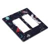 Tewujay Decorative Covers Wall Plate Cartoon Cute Astronauts Galaxy Planets 2 Gang Rocker Decora Switchplate Electrical Faceplate Gfci Light Switch Covers for Farmhouse Home Decor view 3