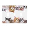 Tewujay Decorative Light Switch Covers 3 Toggle Lovely Kitten Cats Triple Toggle Wall Plate Decorative Switchplate Electrical Faceplate view 1