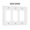Tewujay Decorative Covers Wall Plate Cartoon Mushroom Fairy Forest 3 Gang Rocker Triple Outlet Wall Plate Switchplate Cover Faceplate Gfci Light Switch Covers for Farmhouse Home Decor view 4