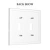 Tewujay Decorative Light Switch Covers - 2 Toggle Mushroom Fairy Butterfly Forest Double Toggle Wall Plate Dual Decorative Switchplate Electrical Faceplate view 4