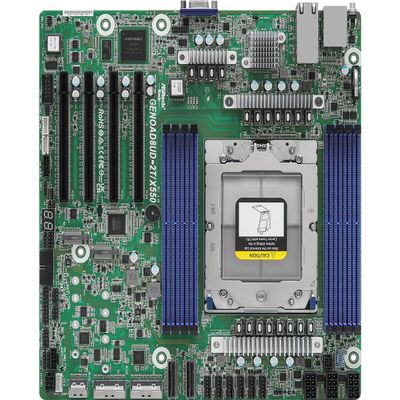 ASRock Rack GENOAD8UD-2T/X550 Deep Micro-ATX Server Motherboard Single Socket SP5 (LGA 6096) AMD EPYC 9004 Series Processors Dual 10G LAN 2X MCIO