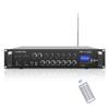 Sound Town Commercial Restaurant Bluetooth Amplifier + Surface-Mount Speaker Set, with One 6-Zone 70V/100V Amplifier with Bluetooth, 6 x 4.5-Inch Surface-Mount Speakers, Black (PAC180X6TV4B) view 2