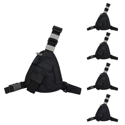 LSENG Radio Chest Harness Universal Hands- Front Pack Pouch Two-Way Radio Holster for Walkie Talkie Motorola Baofeng Radio Holster 5Pack