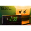 iTOMA Bedside Alarm Clock Radio with Bluetooth Speaker, Dimmable Jade Green LED Display, FM Radio with Sleep Timer, Dual Alarm with ON/Off Push-Button, Snooze, 12/24H CKS503U view 4