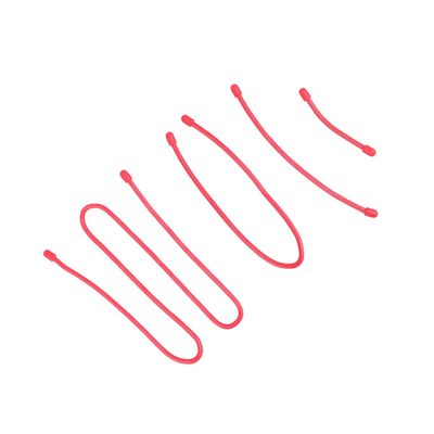 Artibetter 12pcs Red Zip Ties Repeatable Silicone Belt Silicone Fastening Belt Reusable Ties Bundling Fastening Cable Strapping