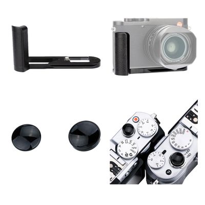 JJC Metal Hand Grip Handgrip Secure Handle Bracket & Soft Shutter Release Button for Leica Q3 Camera