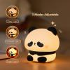VTIGER Panda Night Light, LED Squishy Cute Lamp, Night Light for Kids, Silicone Panda Light, Dimmable Girls Baby Bedroom Nightlight, Rechargeable Touch Lamp for Breastfeeding Nursery Decor (TT) view 2
