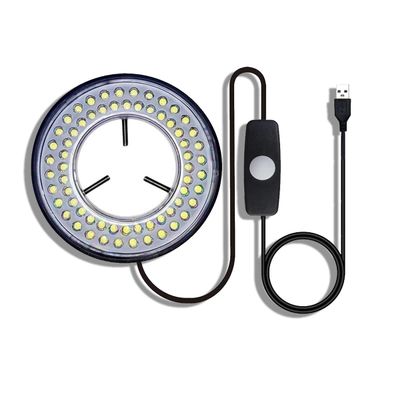 Microscope Accessories Kit Microscope Ring Light Lamp Anti-Glare Illuminators Light Source for Industrial Camera Cell Mobile Phone Soldering Repair Tools Microscope Slides (Color : 64 LED)