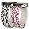 Knossen Leopard Watch Band Compatible with Samsung Galaxy Watch Series 7, FE, 6, 5, 4, Galaxy Watch 6 Classic/Watch 4 Classic/Watch 5 Pro, Soft Silicone Cheetah Sport Wristband for Samsung Active2/Galaxy Watch3 41MM Wristband, 1-PACK (Starlight/(Blac view 1