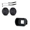 58mm Front Lens Cap Cover & Soft Long Eyecup for Canon Rebel T7 T6 T5 T8i T7i T6s T6i T5i T4i T3i T2i T1i SL3 SL2 SL1 4000D T100 XSi XTi Camera with EF-S 18-55mm Kit Lens view 1