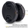 58mm Front Lens Cap Cover & Soft Long Eyecup for Canon Rebel T7 T6 T5 T8i T7i T6s T6i T5i T4i T3i T2i T1i SL3 SL2 SL1 4000D T100 XSi XTi Camera with EF-S 18-55mm Kit Lens view 2