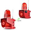 EOKHEOY Wireless Remote Control Alarm Siren 0.31Mile Outdoor Waterproof Industrial Emergency Siren with Strobe Light Adjustable Volume Tone 120dB Horn with Plug AC110V-120V view 2