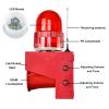 EOKHEOY Wireless Remote Control Alarm Siren 0.31Mile Outdoor Waterproof Industrial Emergency Siren with Strobe Light Adjustable Volume Tone 120dB Horn with Plug AC110V-120V view 4