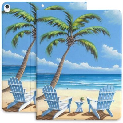 Beach Blue Sky Case for iPad 7th And iPad 8th And iPad 9th Gen [10.2 Inch],iPad Air 3rd 10.5''(2019),iPad Pro 2nd 10.5''(2017) with Pencil Holder, Protective Case with Soft TPU Back, Auto Sleep/Wake