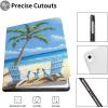 Beach Blue Sky Case for iPad 7th And iPad 8th And iPad 9th Gen [10.2 Inch],iPad Air 3rd 10.5''(2019),iPad Pro 2nd 10.5''(2017) with Pencil Holder, Protective Case with Soft TPU Back, Auto Sleep/Wake view 2