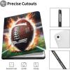 Football Case for iPad 7th And iPad 8th And iPad 9th Gen [10.2 Inch],iPad Air 3rd 10.5''(2019),iPad Pro 2nd 10.5''(2017) with Pencil Holder, Protective Case with Soft TPU Back, Auto Sleep/Wake Cover view 2