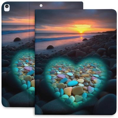 Beach Colorful Heart Case for iPad 7th And iPad 8th And iPad 9th Gen [10.2 Inch],iPad Air 3rd 10.5''(2019),iPad Pro 2nd 10.5''(2017) with Pencil Holder, Protective Case with Soft TPU Back, Auto Sleep