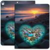 Beach Colorful Heart Case for iPad 7th And iPad 8th And iPad 9th Gen [10.2 Inch],iPad Air 3rd 10.5''(2019),iPad Pro 2nd 10.5''(2017) with Pencil Holder, Protective Case with Soft TPU Back, Auto Sleep view 1