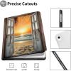 Beach by The Window Case for iPad 7th And iPad 8th And iPad 9th Gen [10.2 Inch],iPad Air 3rd 10.5''(2019),iPad Pro 2nd 10.5''(2017) with Pencil Holder, Protective Case with Soft TPU Back, Auto Sleep/ view 2
