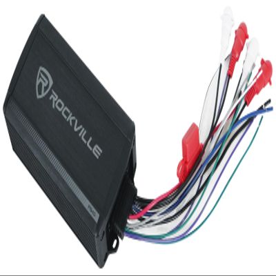 Rockville PS40 340W 4-Channel ATV/UTV/Motorcycle Amplifier 2/4 Ohm, IP65 Waterproof, Bluetooth, Compact, for Powersports Audio